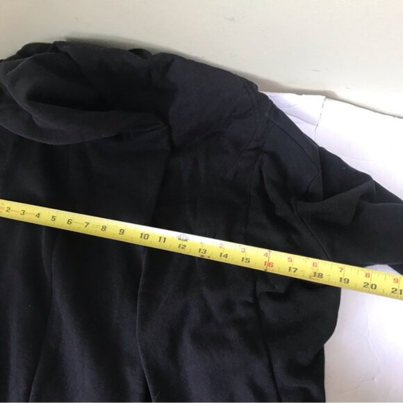 ARITZIA Community Cotton Open Hood Wrap Cardigan Oversize Jacket Sweatshirt Belt - Picture 14 of 16